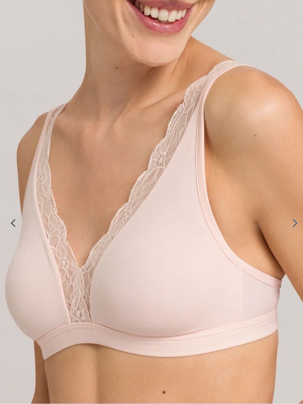 HANRO Cotton Lace Wire-Free Soft Cup Bra